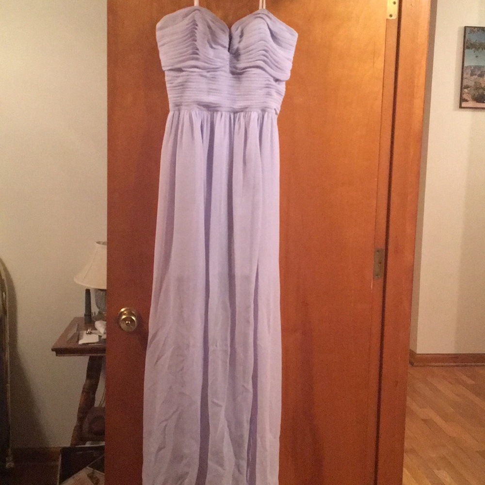 Strapless semi formal dress